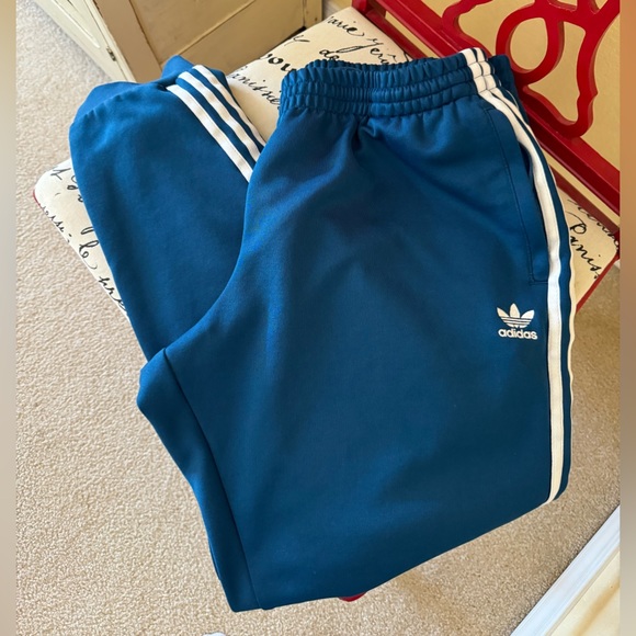 adidas Pants - Adidas 3 Stripe Teal Joggers Size 2XL Like New Condition